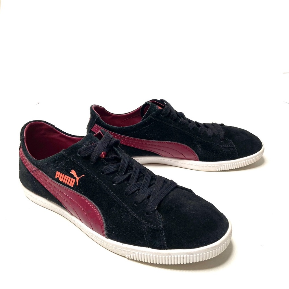 Puma Black and Burgundy Sneakers